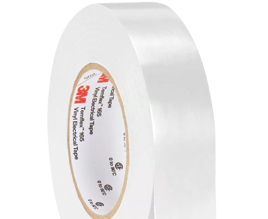 Vinyl Electrical Tape 165, White, 3/4 in x 60 ft