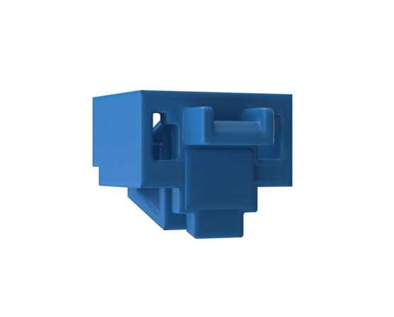 RJ-45 Jack Blockout Device, Polycarbonate, Tamper-Resistant, 10 Block-Outs, Blue