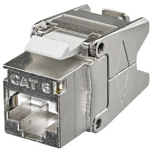 Modular Jack, Cat 6, STP, RJ-45, 24 to 22 AWG, Silver, 0.87 x 0.67 x 1.39 in, Silver, Jack, 6