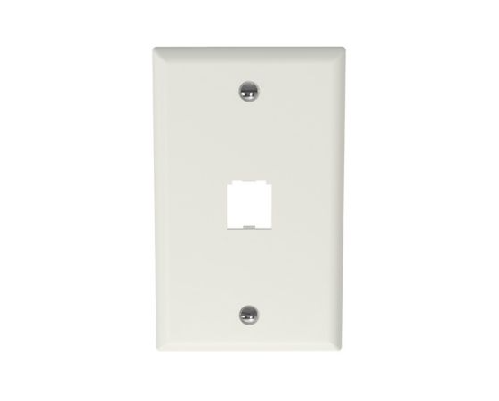 Mini-Com Single Gang Faceplate 1 Port Off White