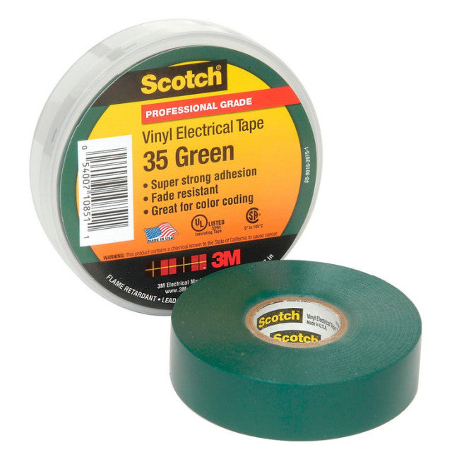 3/4 in. x 66 ft. x 0.007 in. #35 Vinyl Electrical Tape, Green