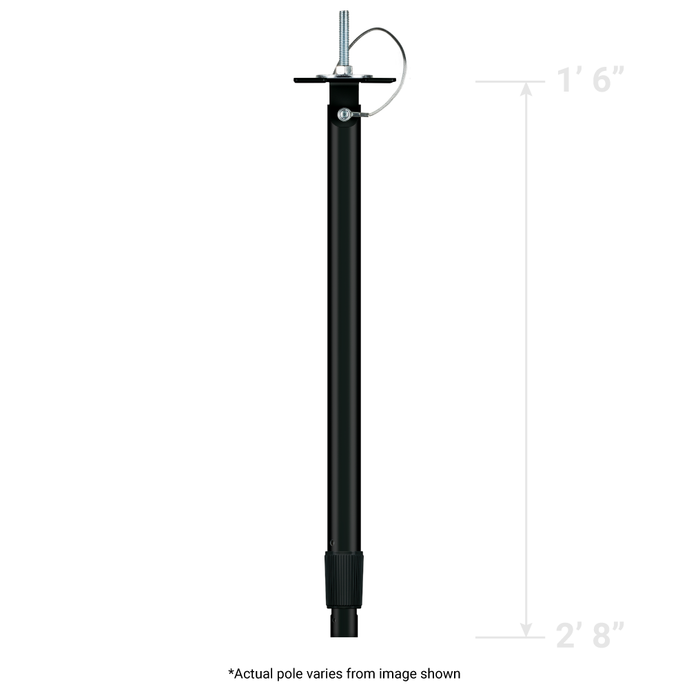 3" Telescoping Ceiling Mount, Black