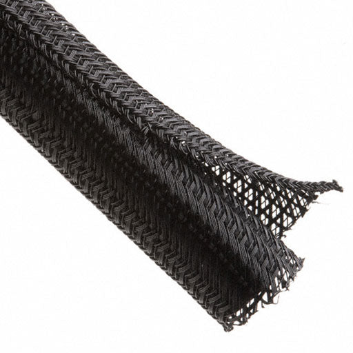Flexo F6 2" Semi-Rigid Braided Sleeving, 50', Black