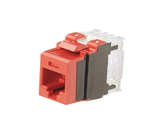Cat 6a, T568A/B, Red, Keystone