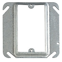 Steel City 4 in. Square Device Cover, Steel, 1-Device, 1/2 in. Raised