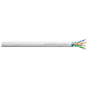 10GAIN+, Cat 6A, PVC, 4-Pair, 23 AWG, U/UTP, Solid, Plenum, 0.265 in. Dia., Copper Cable 1000' Blue