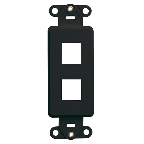 QuickPort Decora Multimedia Insert, 2-Port, Black