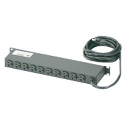 Power Strip Horizontal, 20A, 10 NEMA 5-20R Receptacles, NEMA 5-20P