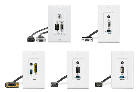 Pass-through Wallplate- Decora for HDMI, Stereo Audio and Control WPD 101A