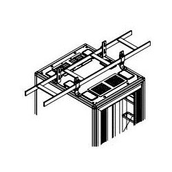 Cable Runway Elevation Rack Kit, 10 to 12 in. Elevation, Black