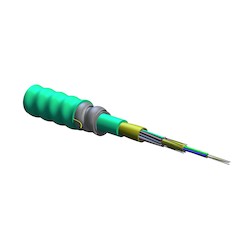 MIC Tight-Buffered, Interlocking Armored Cable, Plenum, 12 fiber, 50 µm multimode (OM4)