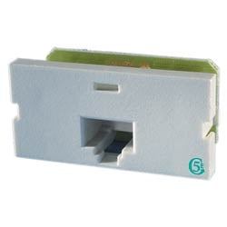 Clarity Series II Enhanced Cat 5e Jack, 1-Port, Fog White