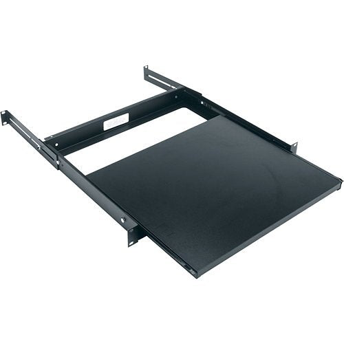 Sliding Rackshelf, 1 RU, Laminated, 35 lb. capacity, with 11-3/8" extension nylon roller slides