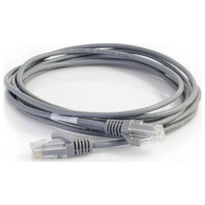 Cat 6, PVC, 28 AWG UTP, Stranded, RJ-45 to RJ-45, 4-Pair, Riser, Copper Patch Cord 10 ft., Gray