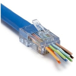 Cable Connector, RJ45, 1-Piece/Pass Through, 0.039 to 0.044" Insulation Diameter