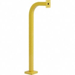 42"H gooseneck pedestal, safety yellow