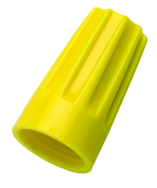 Wire-Nut Wire Connectors, 18 to 12 AWG, Yellow, 100 PK