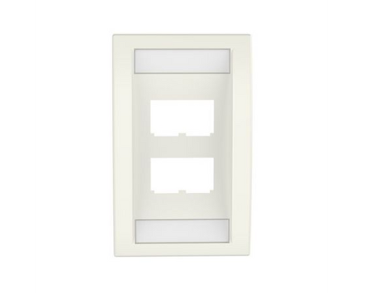 Executive Series Faceplate, 1-Gang, 4-Port, Off White