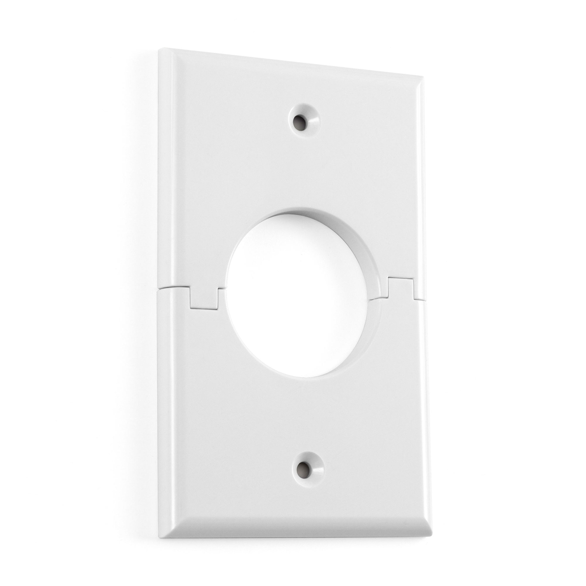 Single Gang Bulk Cable Split Apart Wall Plate (Hole Style)