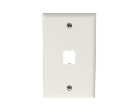 Mini-Com Single Gang Faceplate 1 Port Off White