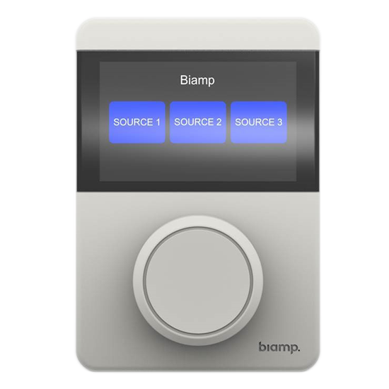 Networked AV Control Pad with Rotary Knob, White