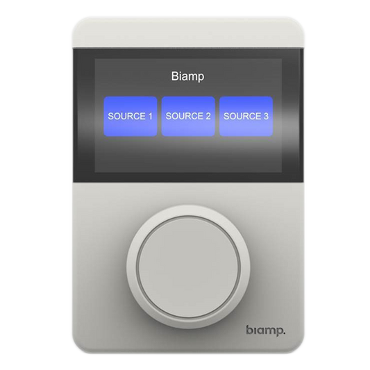 Networked AV Control Pad with Rotary Knob, White