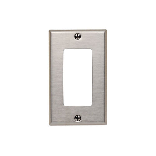 Decora Wall Plate, 1-Gang, Stainless Steel