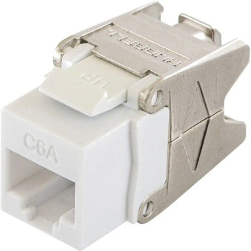 Cat 6A UTP Modular Jack, 1000V ac, 24 to 22 AWG, Cobra-Lock Termination, White