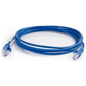 Value Series Snagless Boot Slim 28 AWG Cat 6 blue patch cord 3 ft.