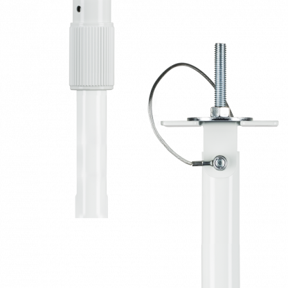 3′ Telescoping Ceiling Mount Camera Pole-White