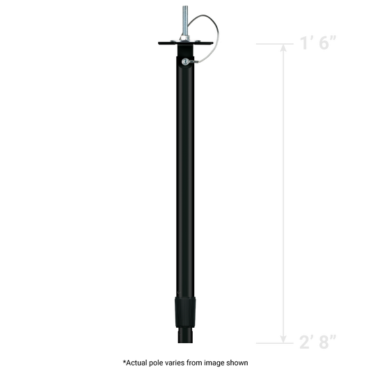 3"  Telescoping Ceiling Mount, Black