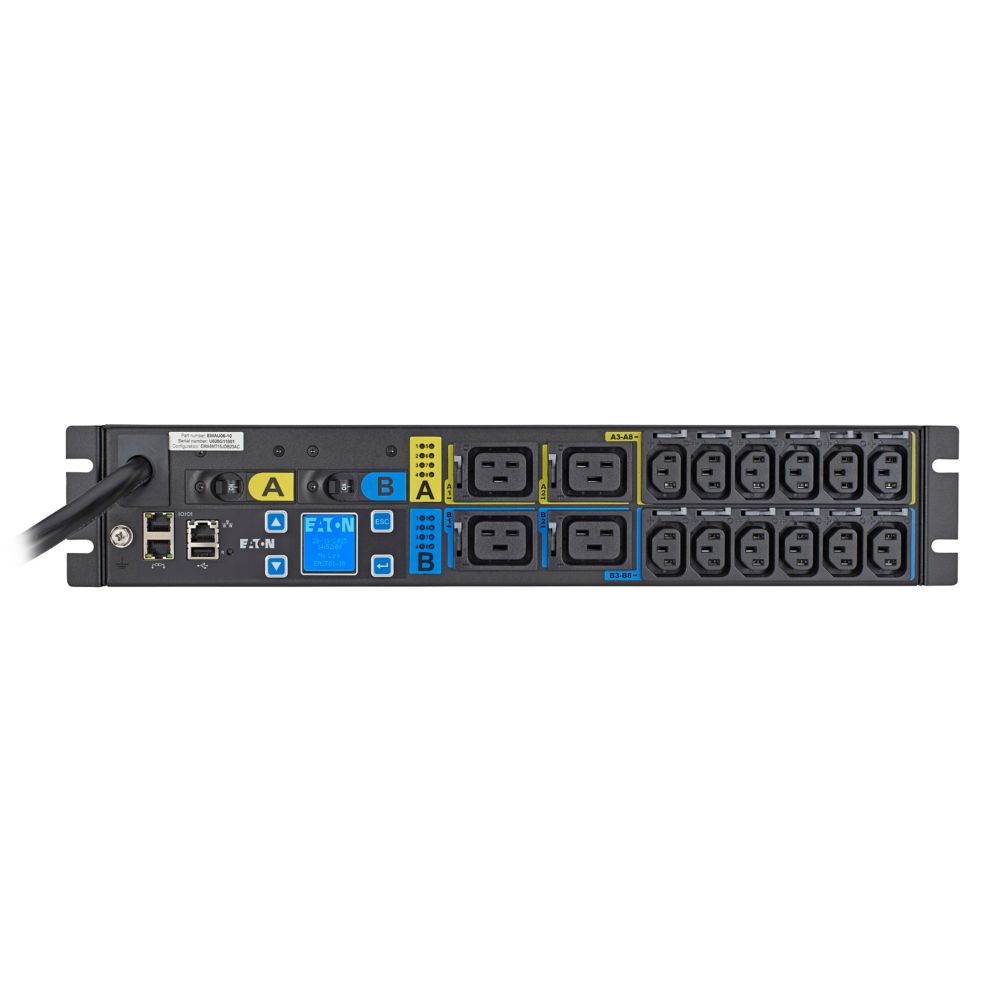 Managed rack PDU, 2U, L6-30P input, 5.76 kW max, 200-240V, 24A, 10 ft cord, Single-phase, Outl