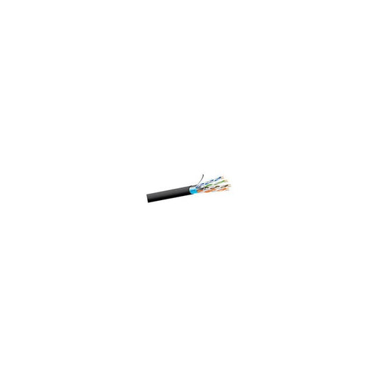 4PR 23G Solid, Shielded Cable Category 6A F/UTP Network Tested to 750Mhz, Black, 1000'