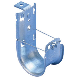 J-Hook With Angle Bracket, Pre-Galvanized Steel, 2 in. Dia., 1/4 in. Mounting Hole