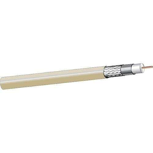 Solid RG6/U Type CATV Coaxial Cable Plenum, Ivory, 1000'