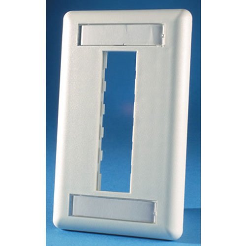 TracJack Plastic Faceplate, 3-Port, Single Gang, Cloud White