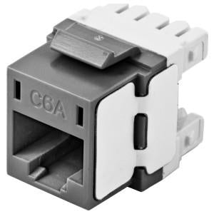 Cat 6A Keystone Jack, Grey