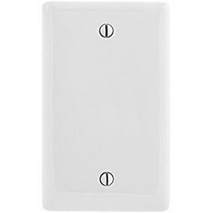 Wall Plate, Blank, 1-Gang, Box Mount, Standard, White Nylon-DISCONTINUED