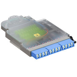 HDX Fiber Splice Module 12-F OS2 LC Shuttered Blue