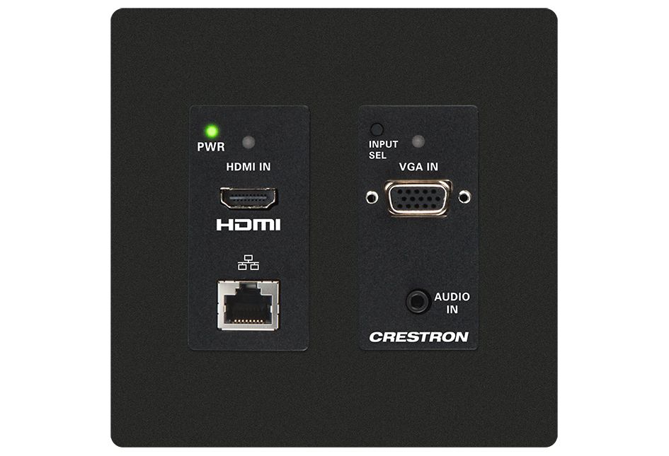 DM Lite Transmitter and 2x1 Auto-Switcher, Wall Plate, Black