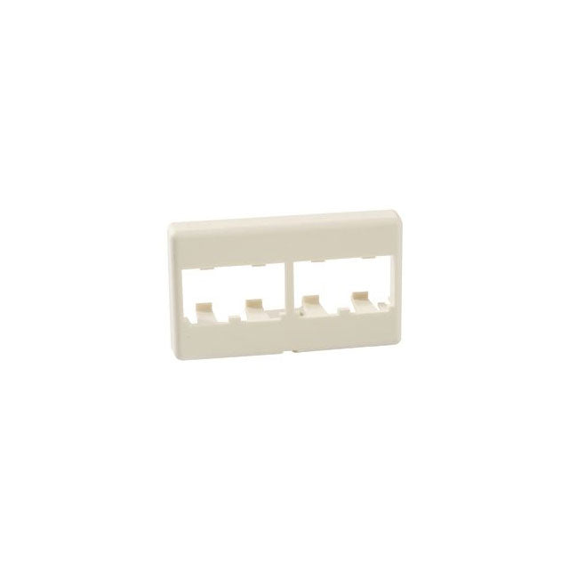 DISCONTINUED-Furniture Faceplate, 4 Port, Off White