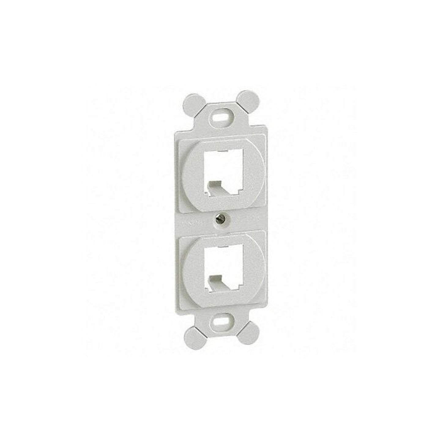 Mini-Com® 106 Duplex Outlet Frame, Off White, 2-Port