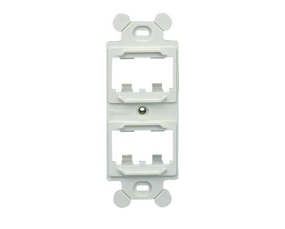 Mini-Com 106 Duplex Outlet Frame, Off White, 4-Port