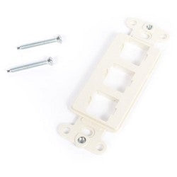 M108 Flush Mounted Modular Mounting Frame, three port white