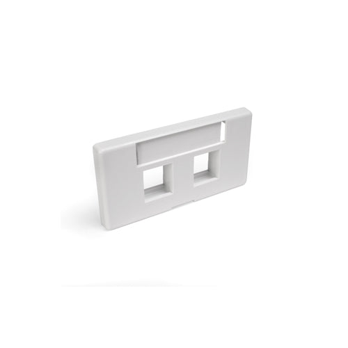 Modular Furniture Faceplate 2 Port, White