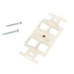 Flush Mounted 4-Port Modular Mounting Frame, White