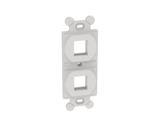 NetKey Module Frame Faceplate, 2-Port, White – DES Surplus Store