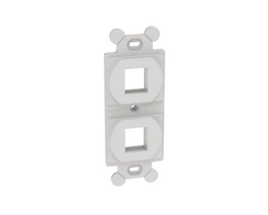 NetKey Module Frame Faceplate, 2-Port, White