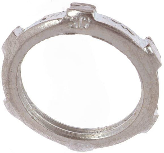 Steel City Conduit Locknut, Zinc Plated Steel, Rigid/IMC Conduit, 1-1/2 in.