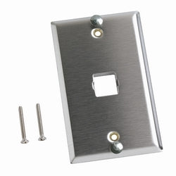 One Port Single Gang Stainless Steel Telephone Faceplate